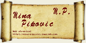Mina Pipović vizit kartica